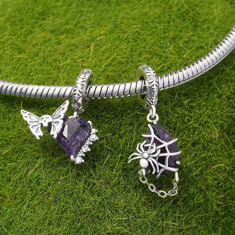 Gnoce Halloween Skull Butterfly Pendant Dangle Charm - Image 3