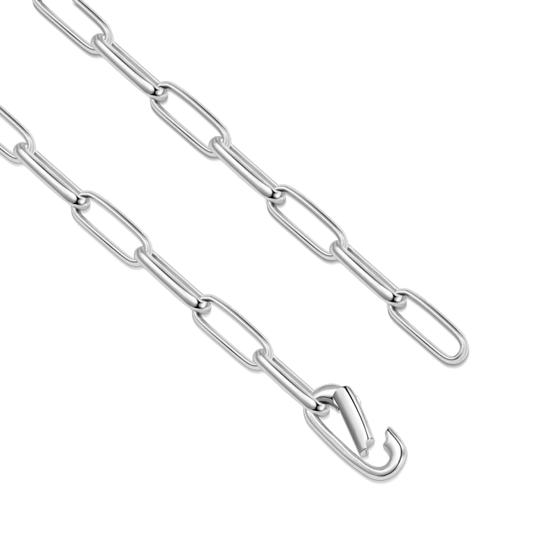 Gnoce Skull Element Link Chain Bracelet Platinum-plated Silver Blend - Image 3