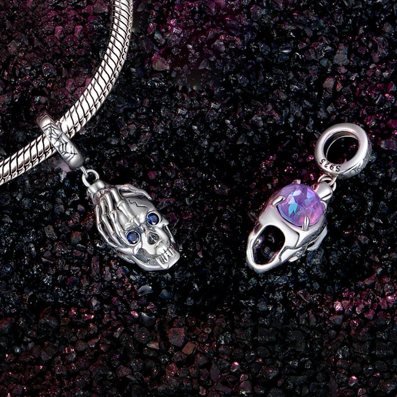 Gnoce Halloween Skull Head Pendant Dangle Charm - Image 2