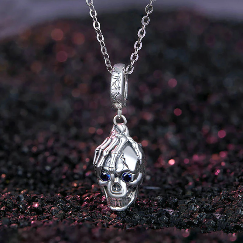Gnoce Halloween Skull Head Pendant Dangle Charm - Image 3