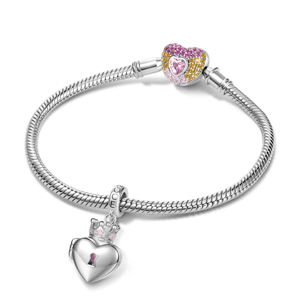 Gnoce Openable Skull Lock Birthstone Charm Platinum-plated Silver Blend - Image 3