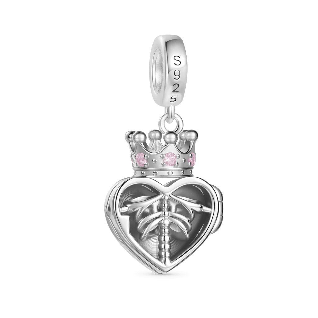 Gnoce Openable Skull Lock Birthstone Charm Platinum-plated Silver Blend - Image 5