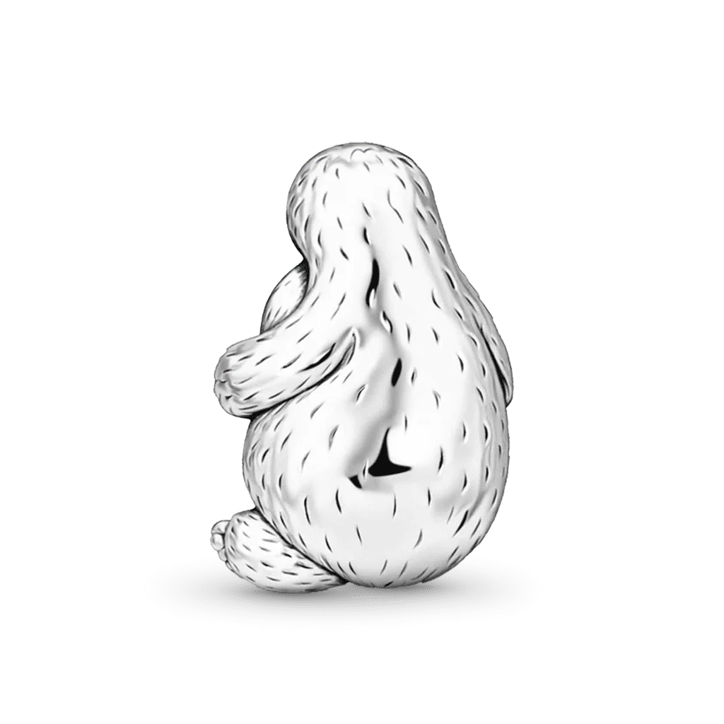 Gnoce Sloth Mother Child Charm Platinum-plated Silver Blend - Image 6