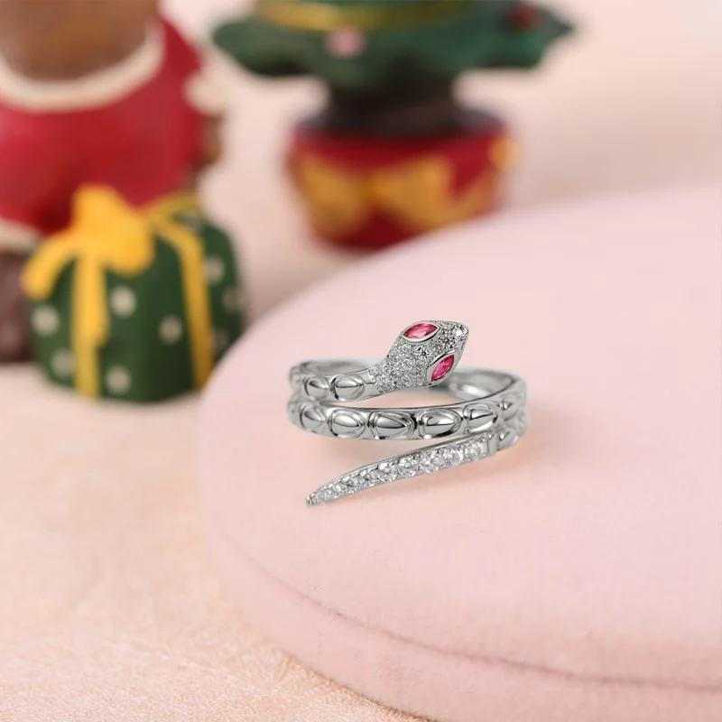 Gnoce Snake Ring Platinum-plated Silver Blend - Image 2