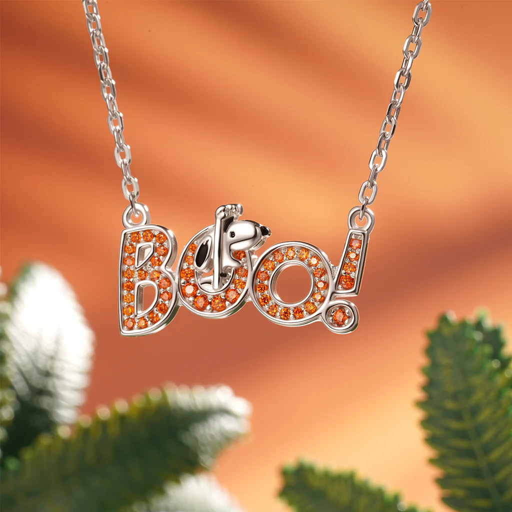 Gnoce Peanuts Halloween Snoopy BOO Necklace - Image 4