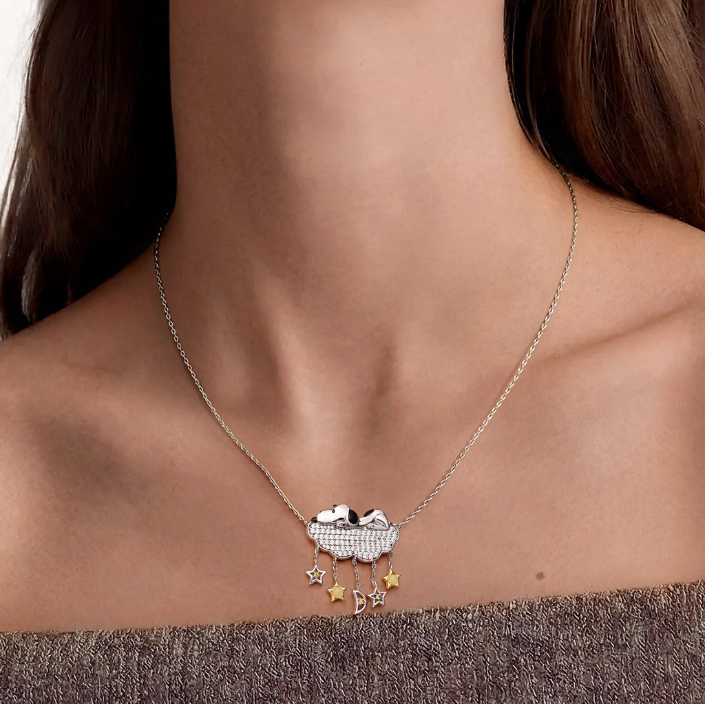 Gnoce Peanuts Snoopy Dream Glowing Stars Pendant Necklace - Image 2