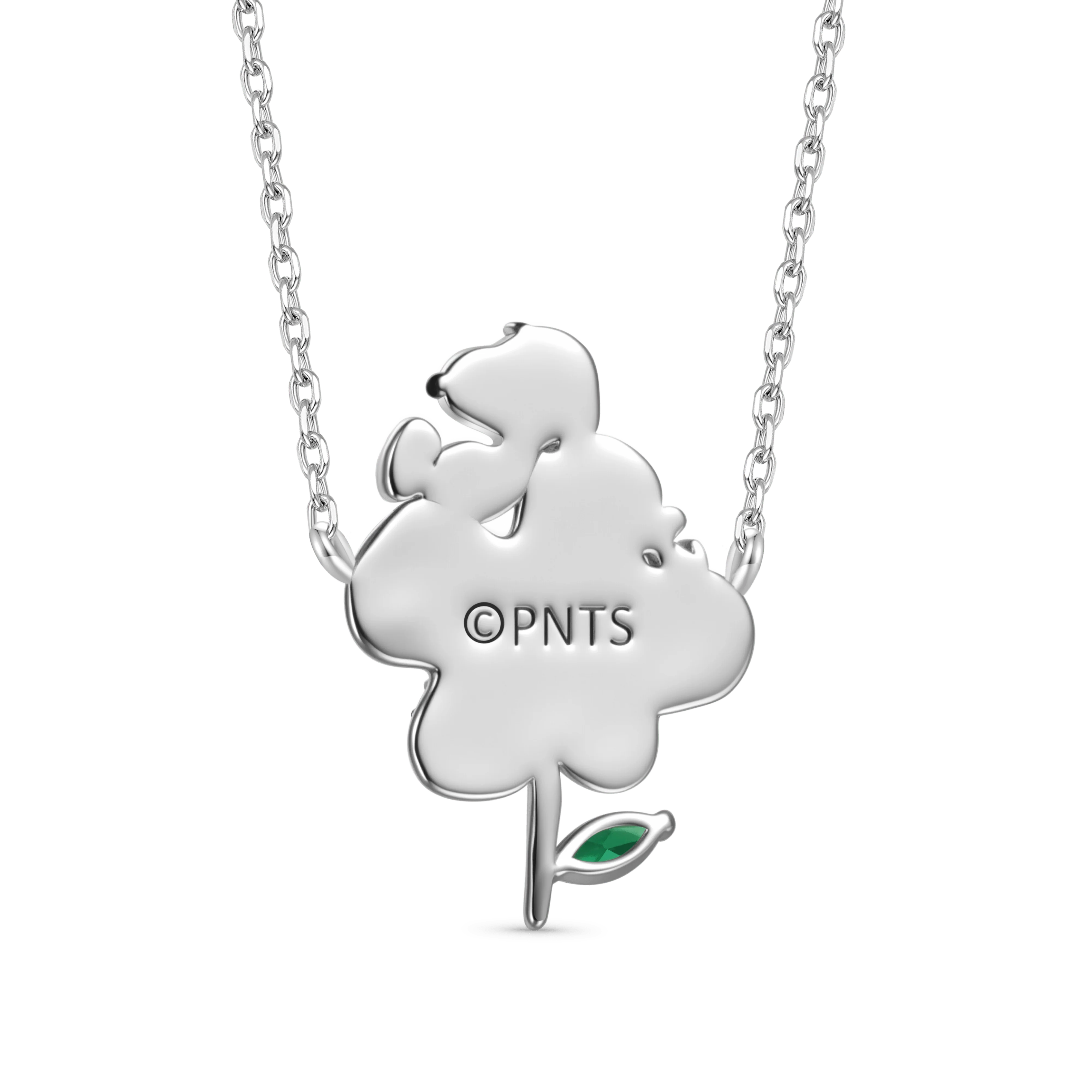 Gnoce Peanuts Snoopy Nature Flower Diamond Necklace - Image 4