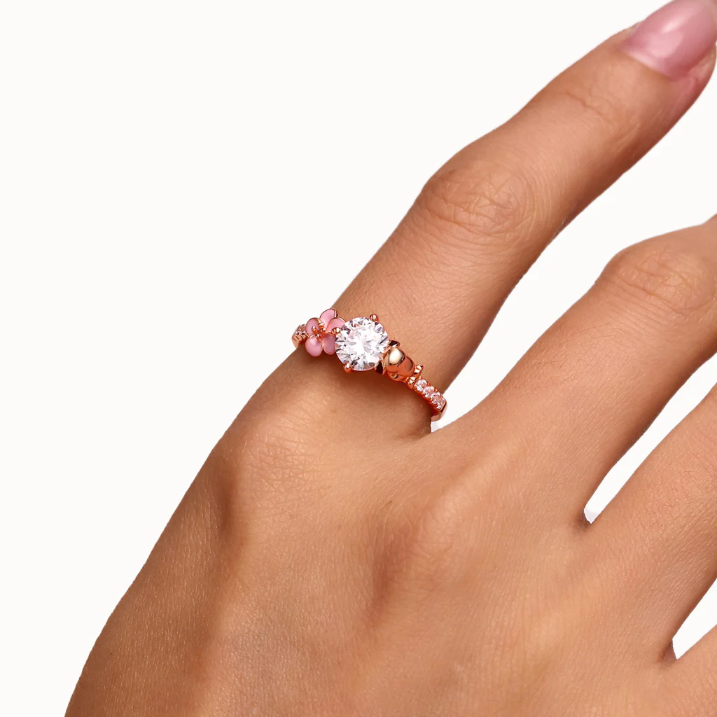 Gnoce Peanuts Snoopy Flower Round-Cut Ring - Image 2