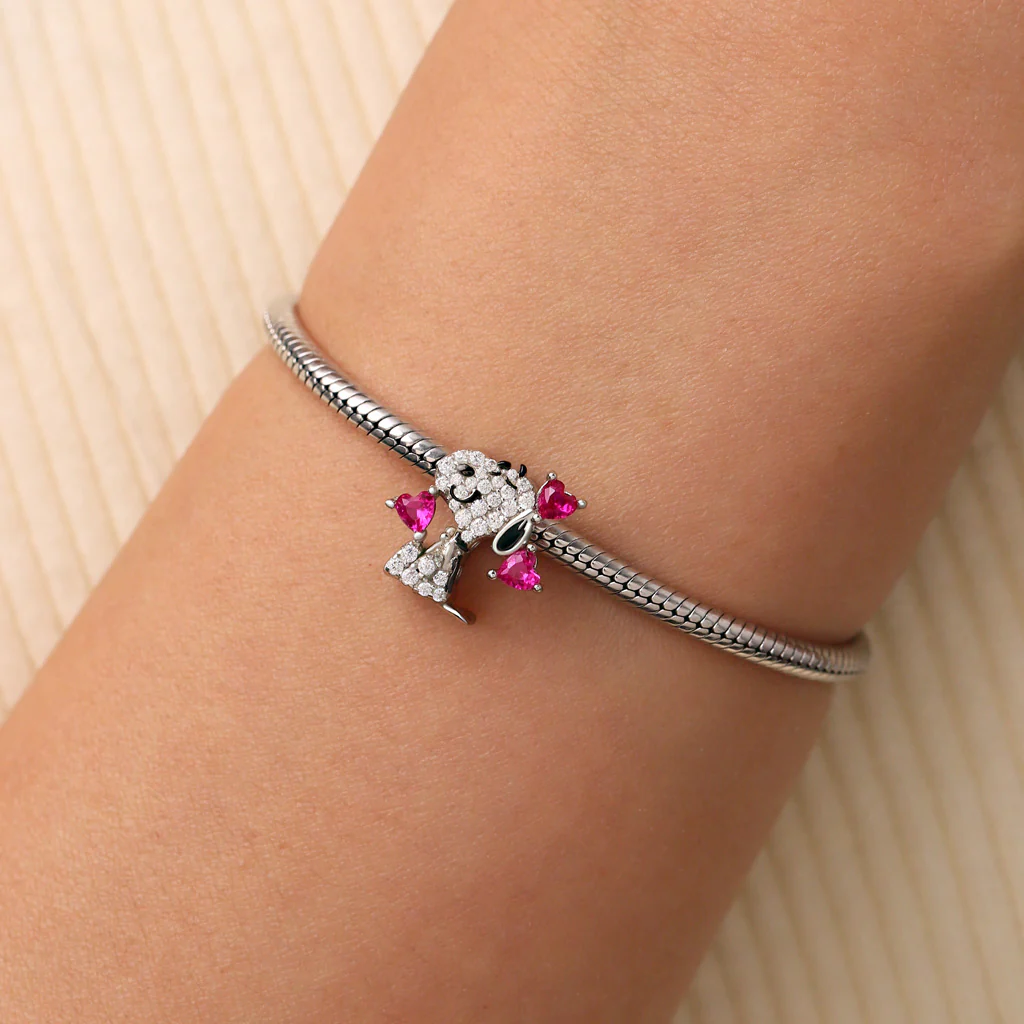 Gnoce Valentine's Day Peanuts Snoopy Love Diamond Charm - Image 6