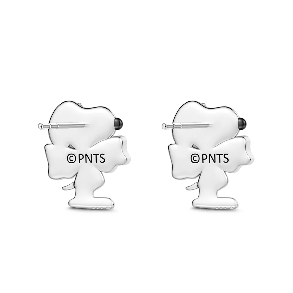 Gnoce  Peanuts Snoopy Wearing Bow Stud Earrings - Image 4