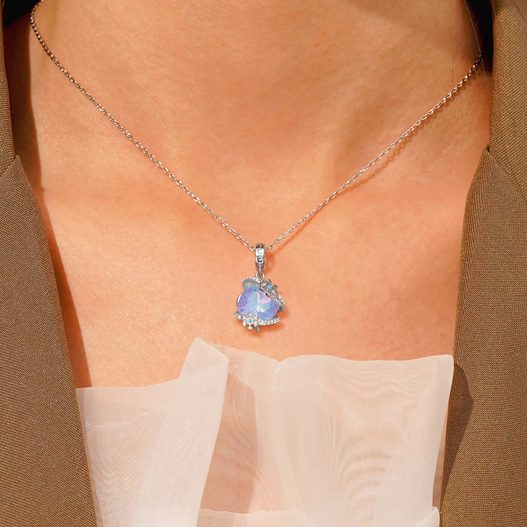 Gnoce Snowflake Love Pendant Dangle Charm - Image 4