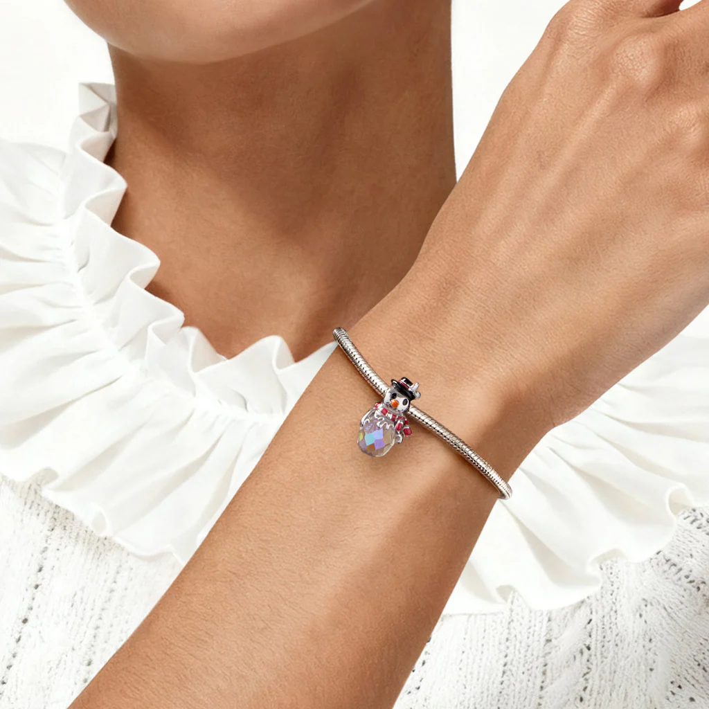 Gnoce Christmas Snowman Globe Charm - Image 2