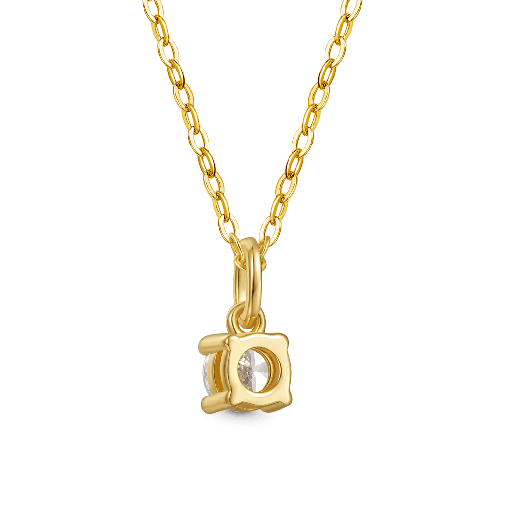 Gnoce Solitaire Diamond Pendant Necklace - Image 2