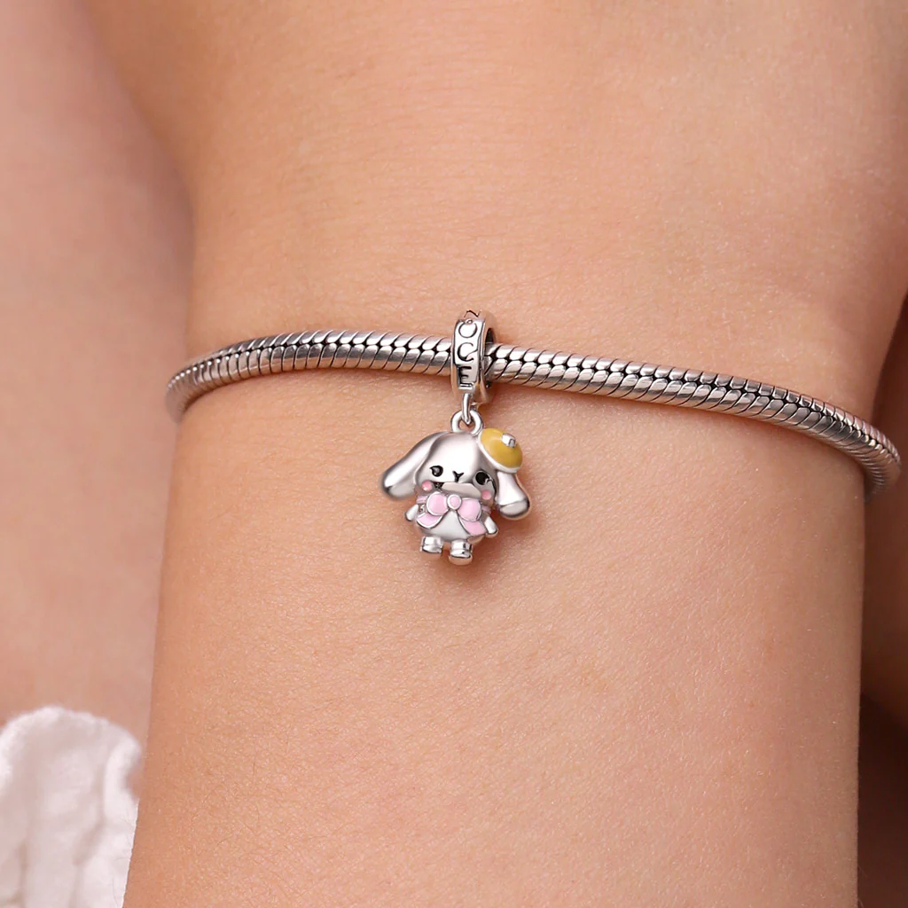 Gnoce Teddie House Art Soufflé Bunny Pendant Platinum-plated Silver Blend - Image 6