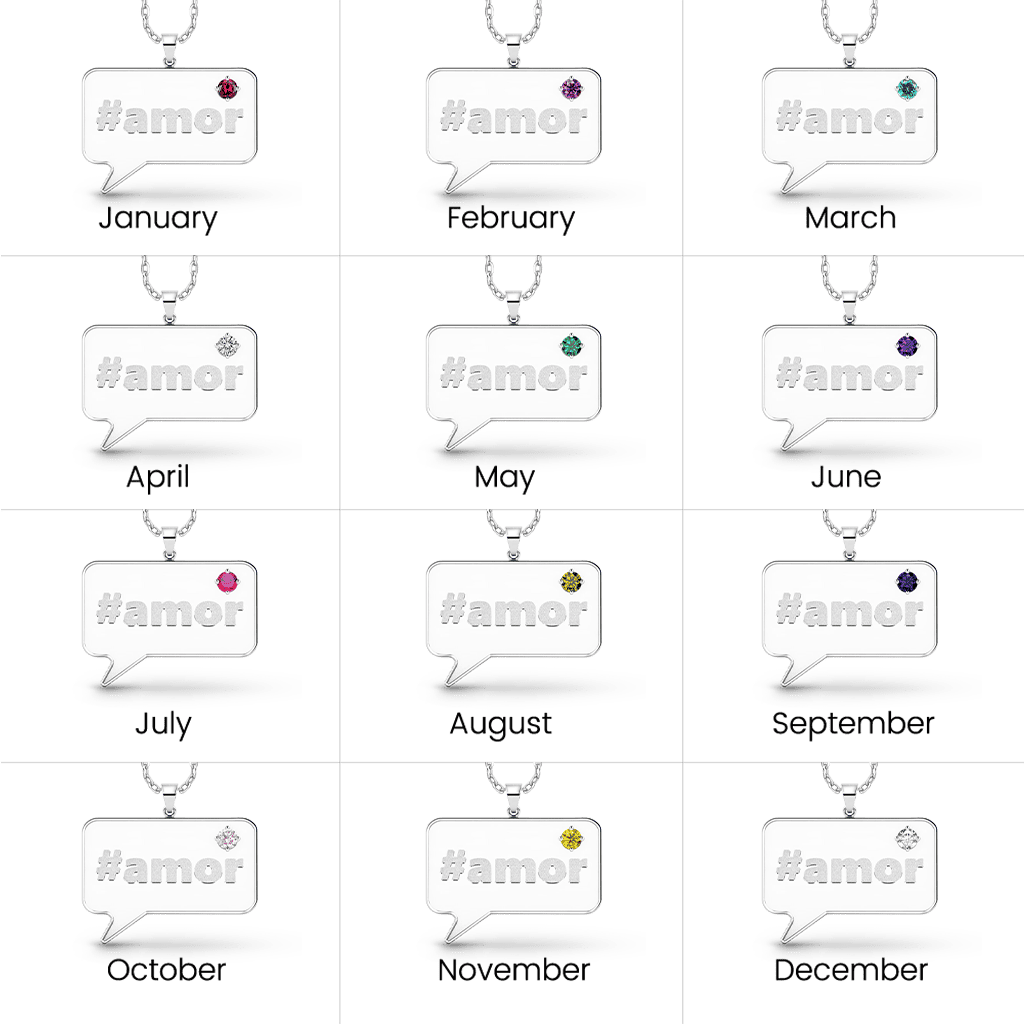 Gnoce Hashtag Speech Bubble Custom Necklace - Image 5