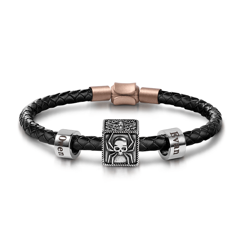 Gnoce Spider Skull Vintage & Customized Charm Platinum-plated Silver Blend