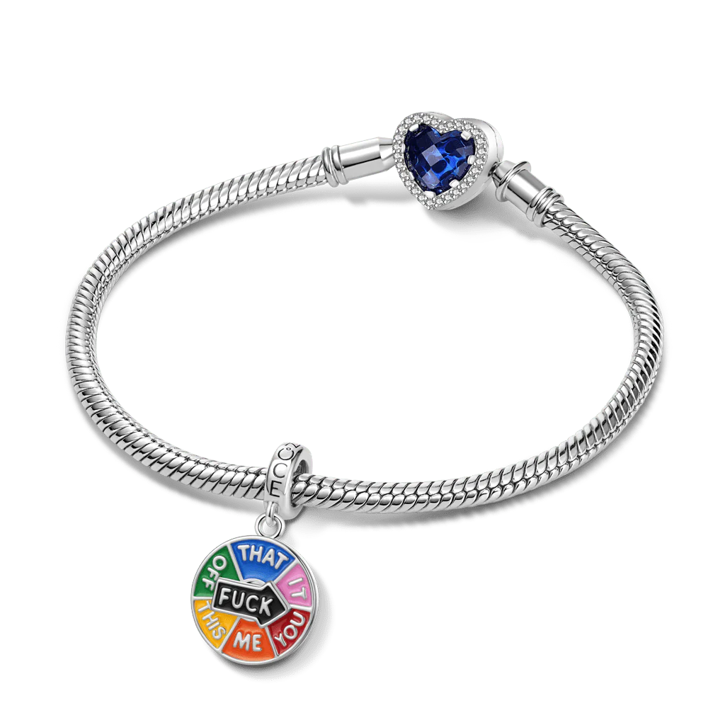 Gnoce Edgy Spinner Wheel Charm Platinum-plated Silver Blend - Image 3