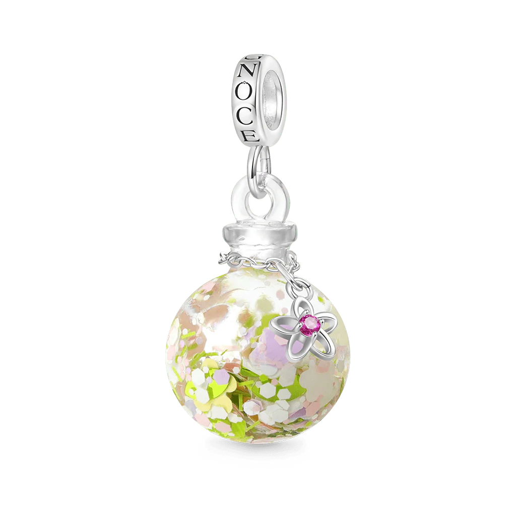 Gnoce Flowers Quicksand Charm Platinum-plated Silver Blend - Image 2