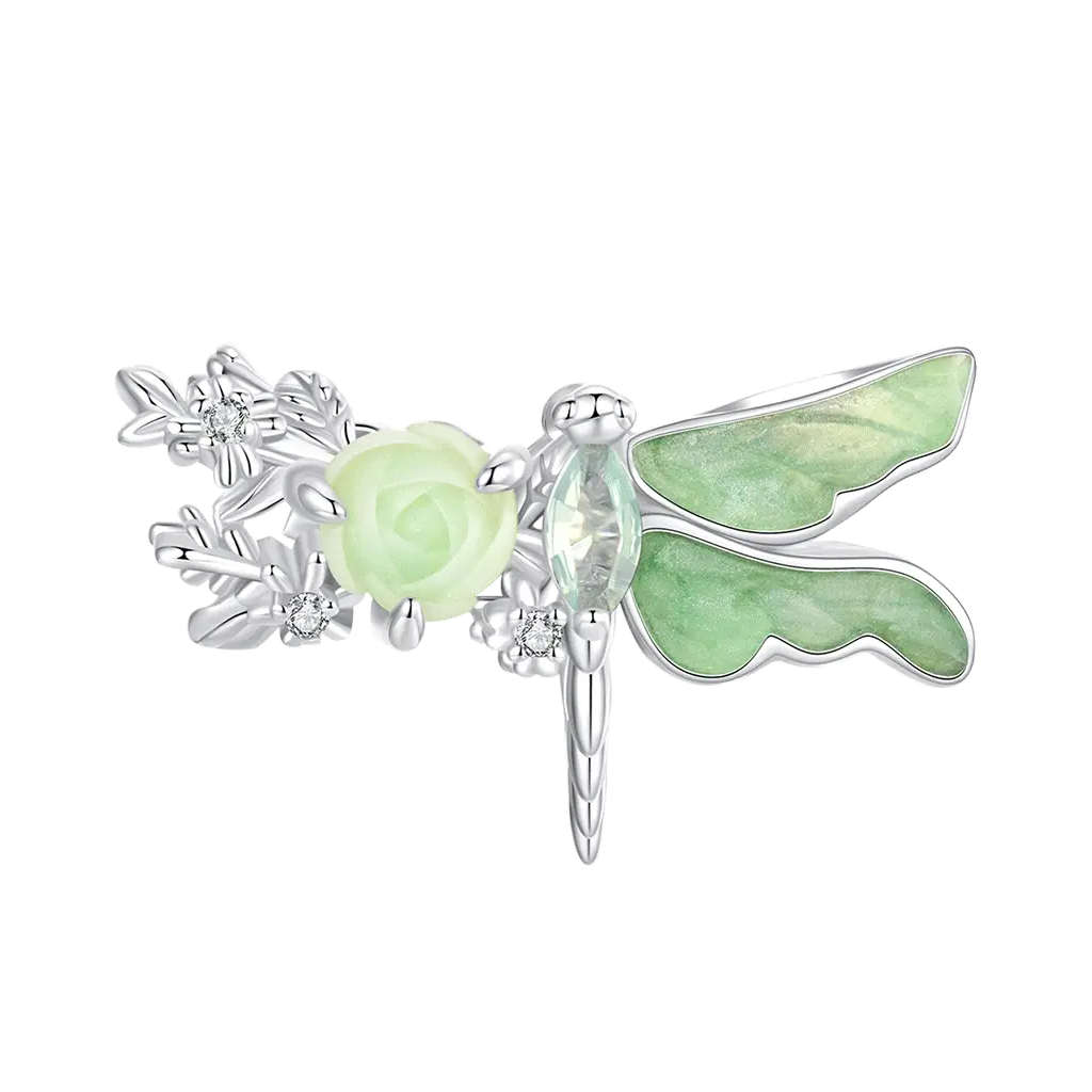 Gnoce Spring Green Dragonfly Charm