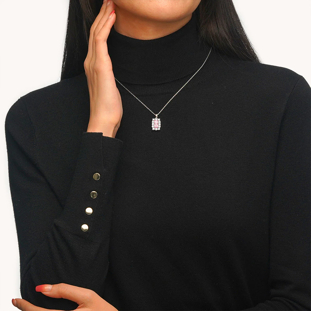 Gnoce Square Birthstone Necklace - Image 5