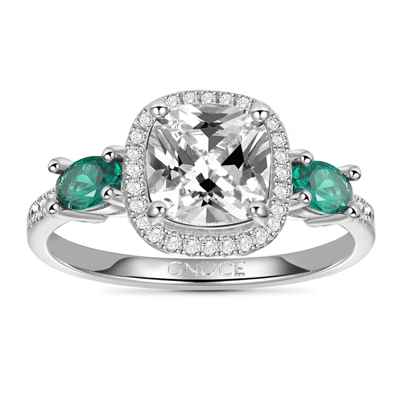 Gnoce Vintage & Eternity Band Ring Set Platinum-plated Silver Blend - Image 2