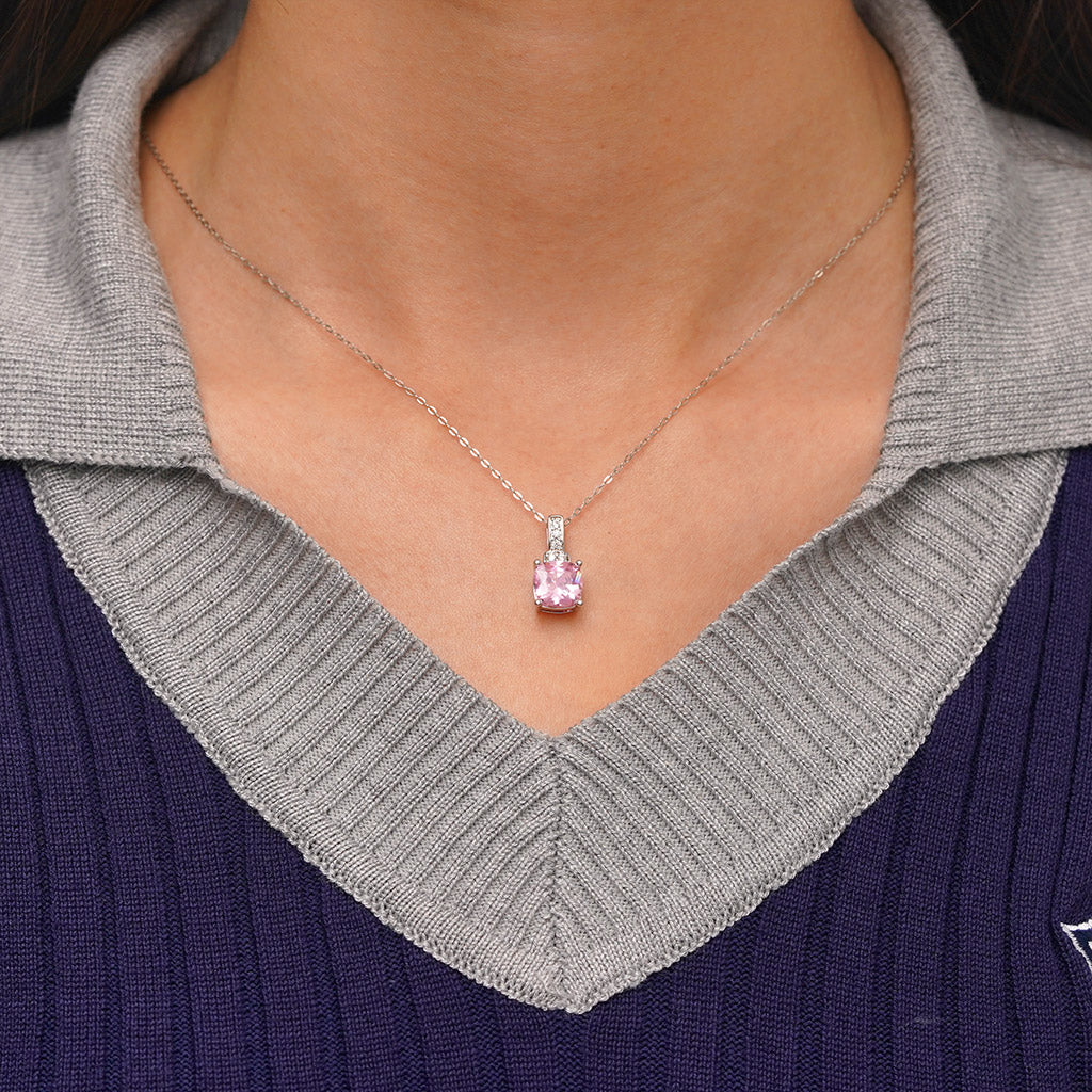 Gnoce Square-shaped Birthstone Dangle Necklace - Image 5