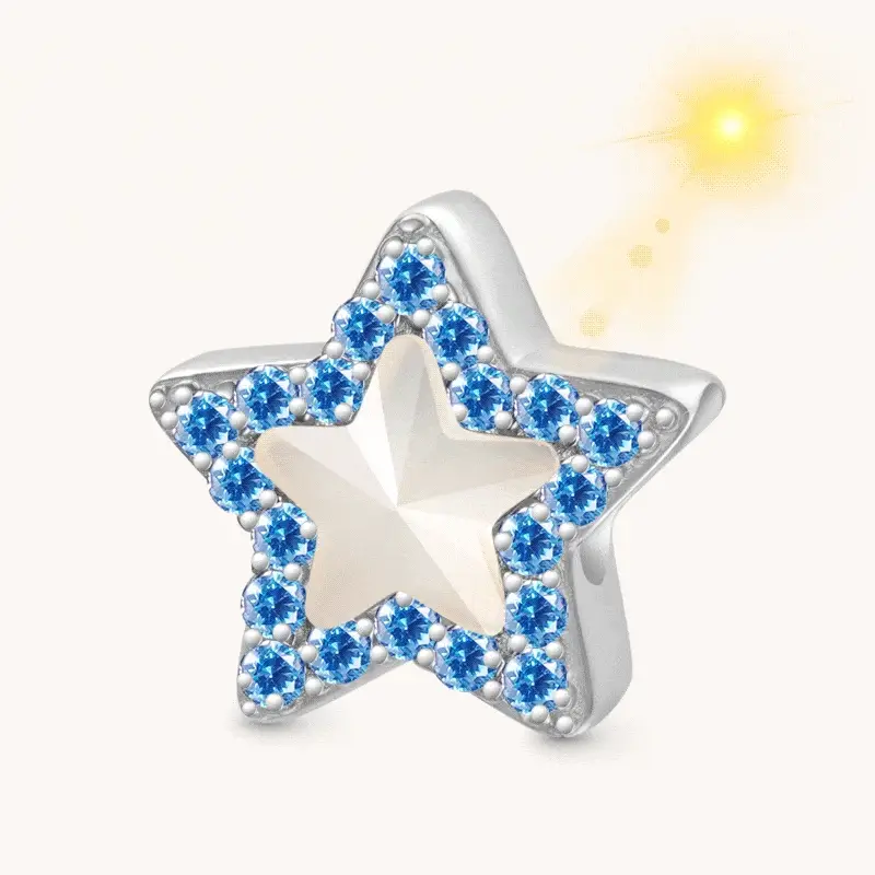 Gnoce Blue Star Color-changing Charm