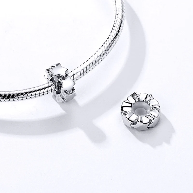 Bling Star Stopper for Charm Bracelets 925 Sterling Silver - Image 2