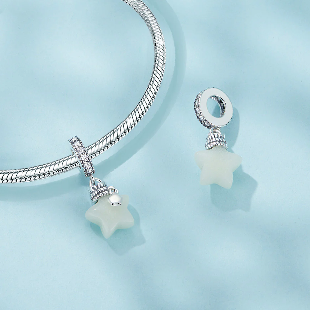 Gnoce Star Wishing Bottle Glow-in-the-Dark Pendant Dangle Charm - Image 3