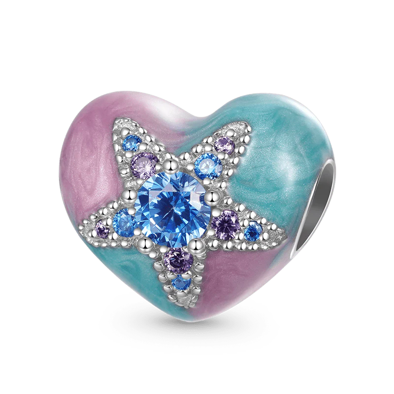 Gnoce Starfish Heart Charm
