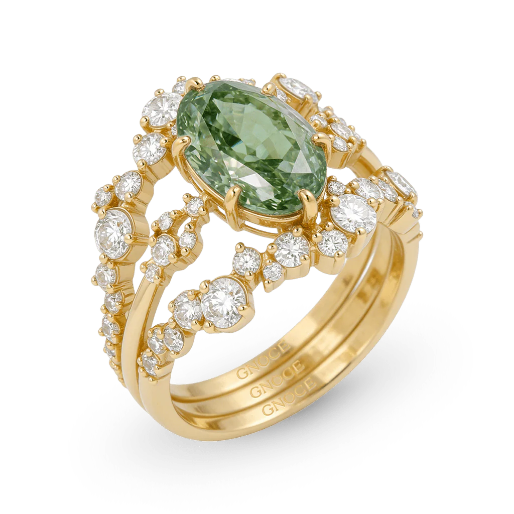Gonce Brilliant Starlight Oval-Cut Engagement Ring Set - Image 4