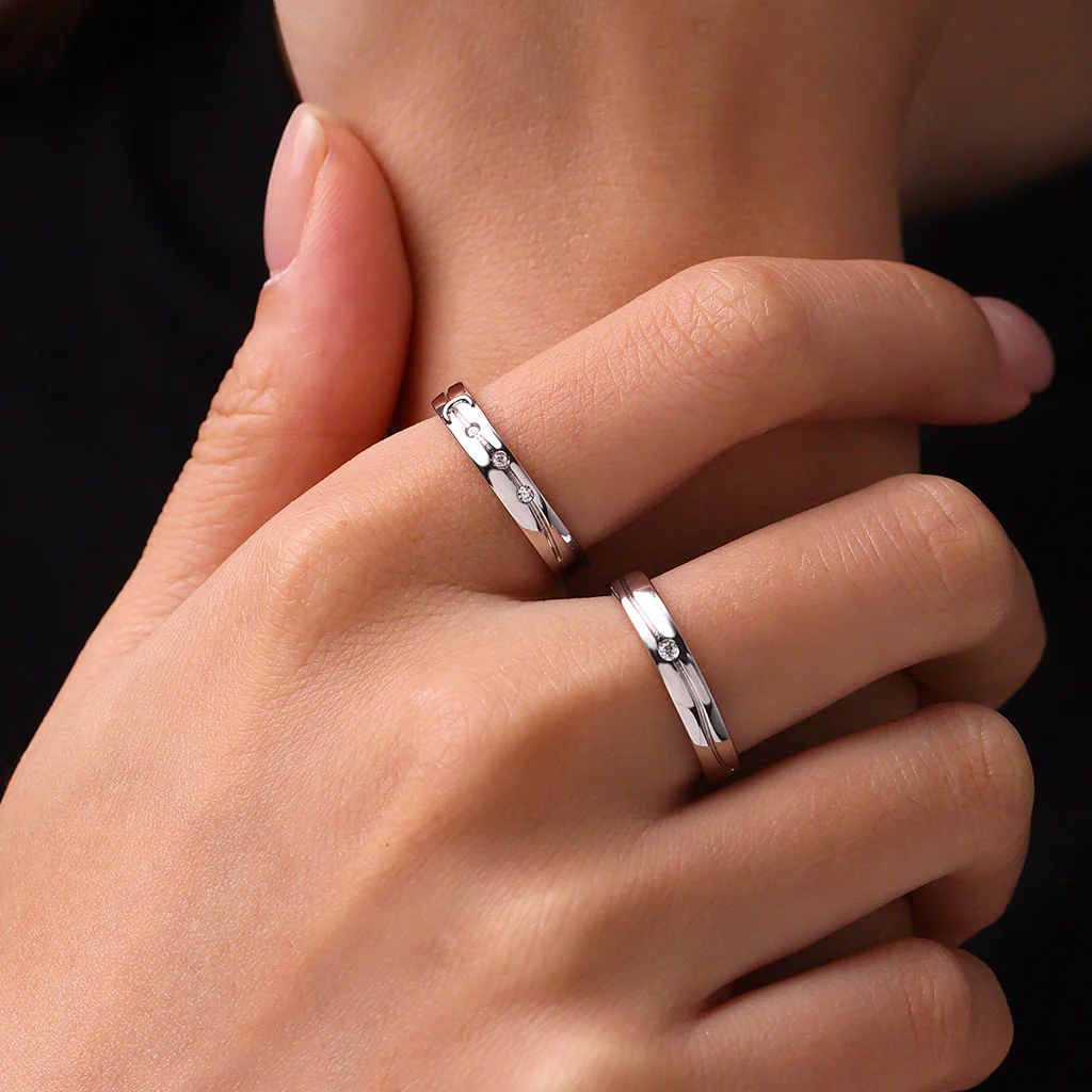 Gnoce Starry Women's Ring Platinum-plated Silver Blend - Image 4