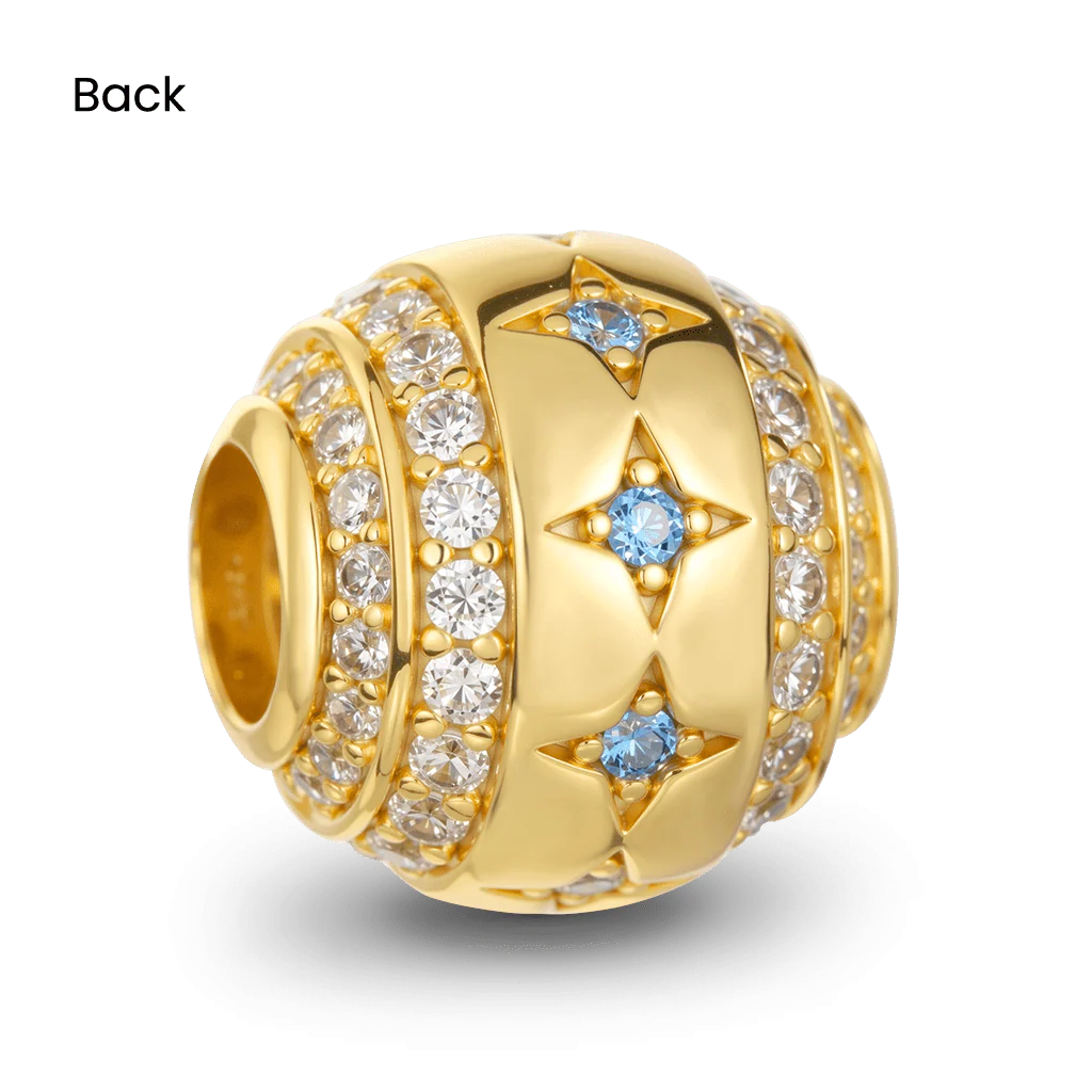 Gnoce Shine Bright Stars Charm Platinum-plated Silver Blend - Image 5