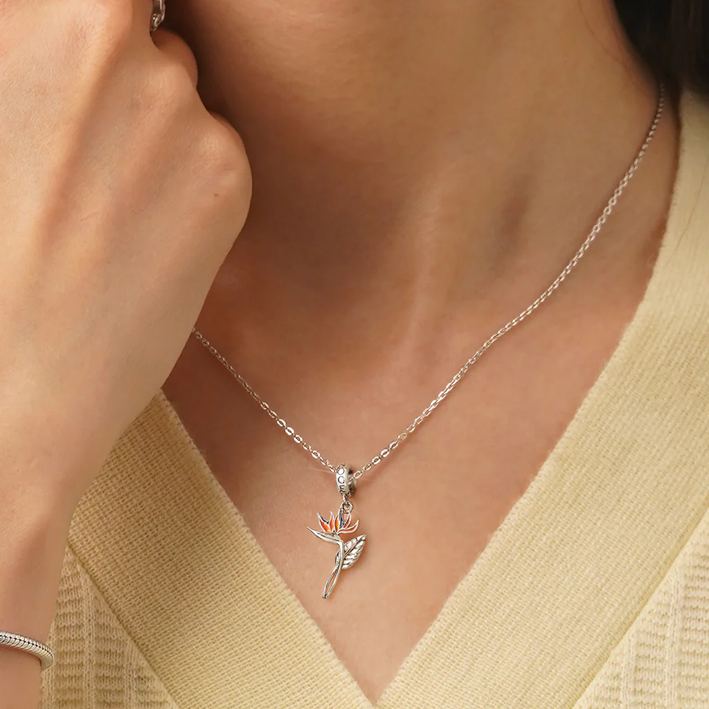 Gnoce Temple of Flora Strelizia Pendant Dangle Charm - Image 5