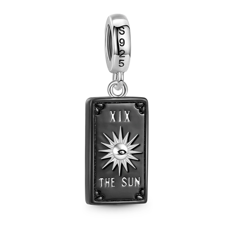 Gnoce "the Sun" Tarot Charm Platinum-plated Silver Blend - Image 2