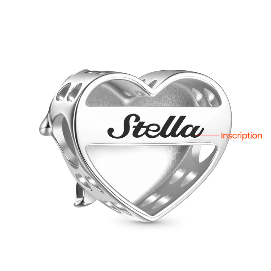 Gnoce Color-changing Sunflower Heart Engravable Charm Platinum-plated Silver Blend - Image 3