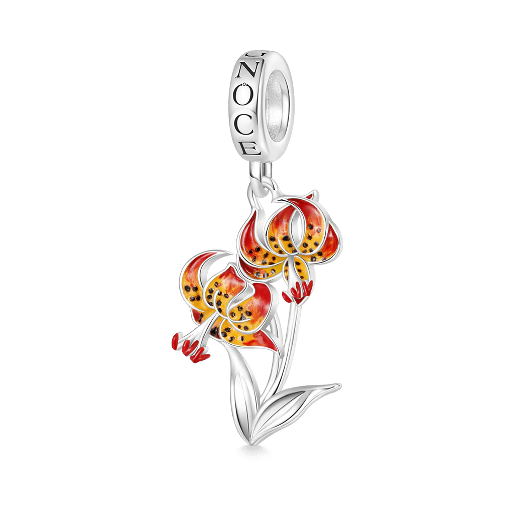 Gnoce Temple of Flora Superb Lily Pendant Dangle Charm