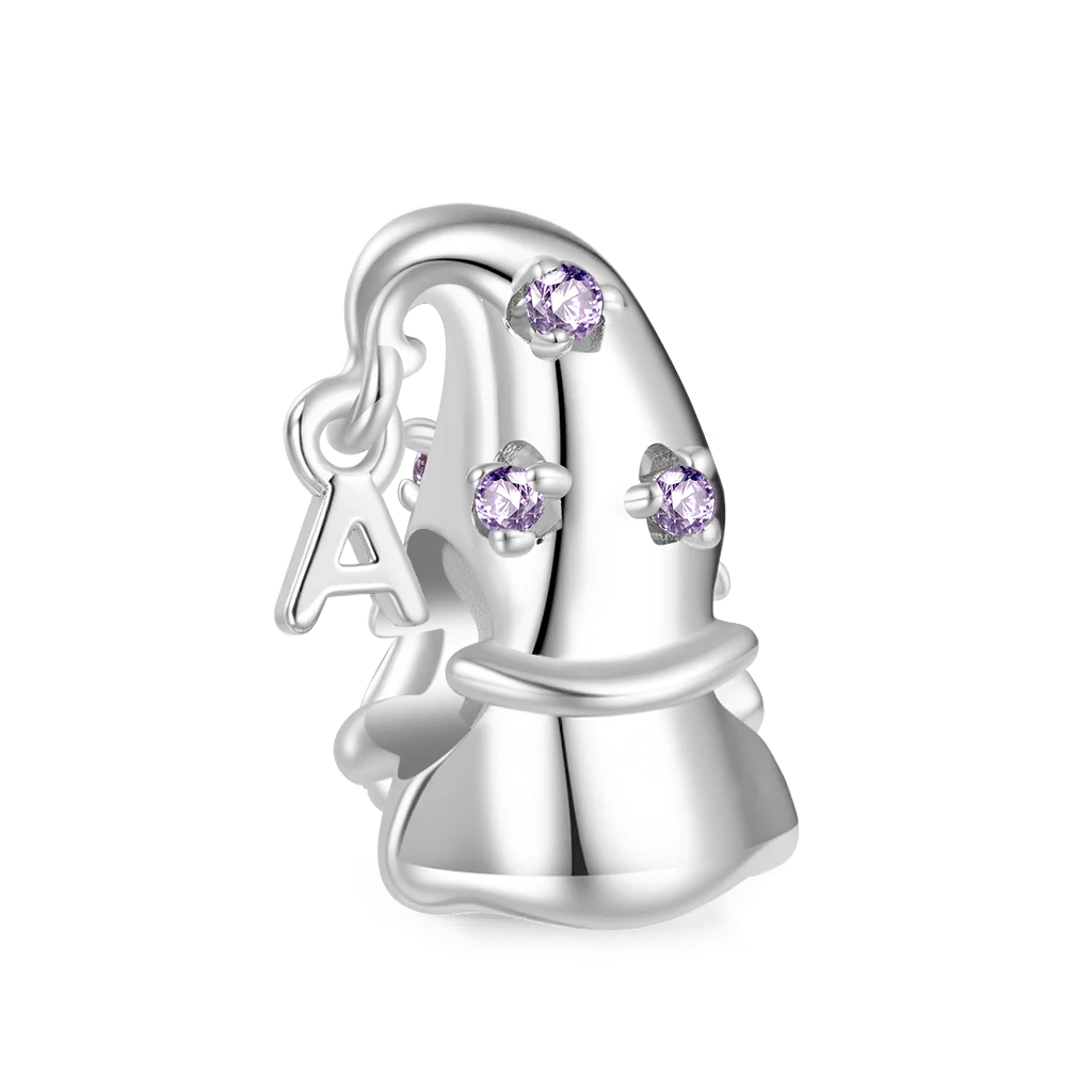 Gnoce Gnome Embraces Birthstone Heart Charm Platinum-plated Silver Blend - Image 3