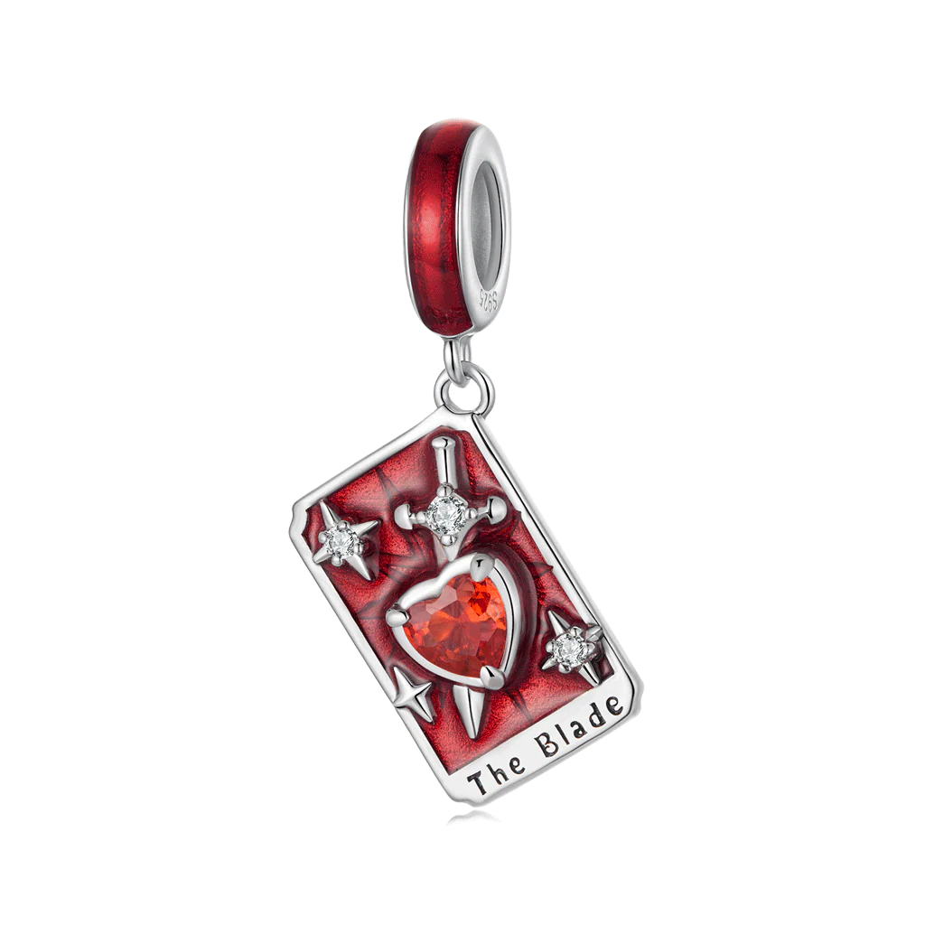 Gnoce Tarot Red Swords Pendant Dangle Charm