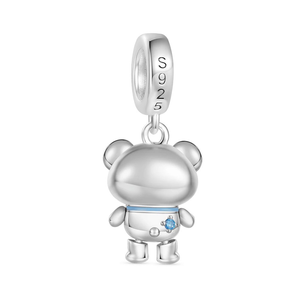 Gnoce Teddie House Art Teddie Bear Pendant Platinum-plated Silver Blend - Image 3