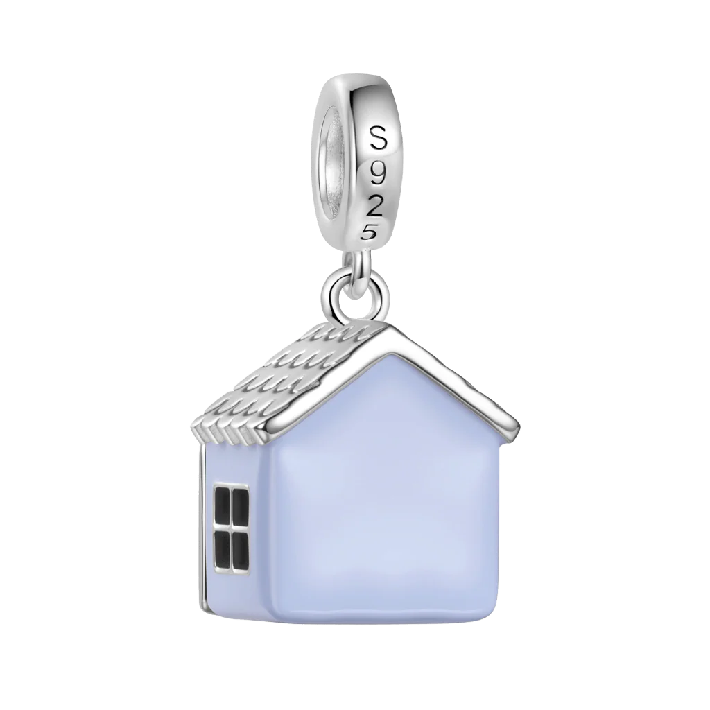 Gnoce Teddie House Art Teddie in a House Pendant Platinum-plated Silver Blend - Image 3