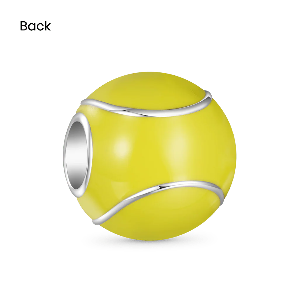 Gnoce Green Tennis Ball Sports Charm Platinum-plated Silver Blend - Image 2