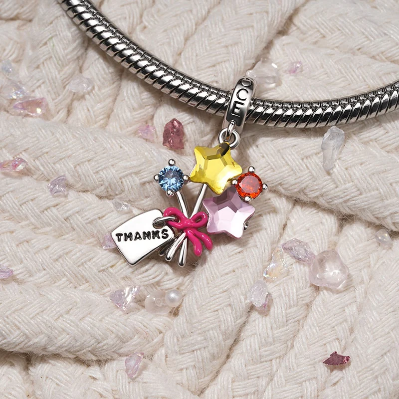 Gnoce Thanksgiving Bouquet Charm Platinum-plated Silver Blend - Image 3
