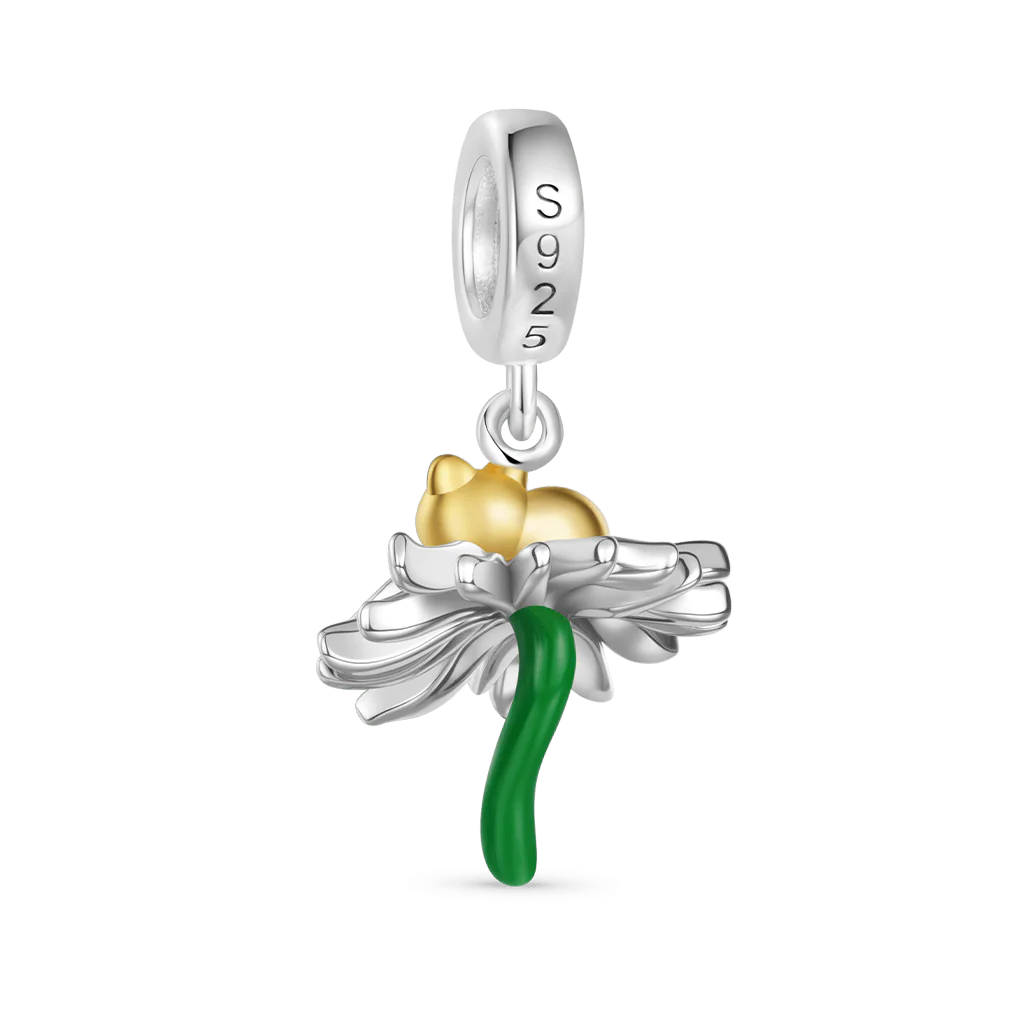 Gnoce The Cat in Daisy Charm Platinum-plated Silver Blend - Image 5