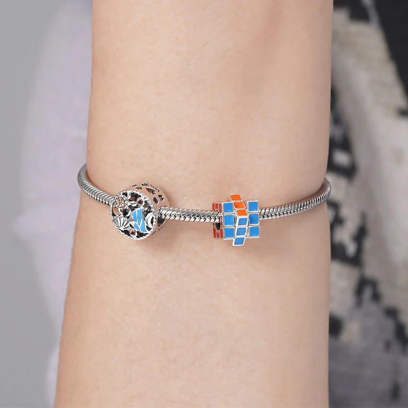 The Underwater World Charm Bead 925 Sterling Silver with Blue Enamels & Colorful Gemstones - Image 3