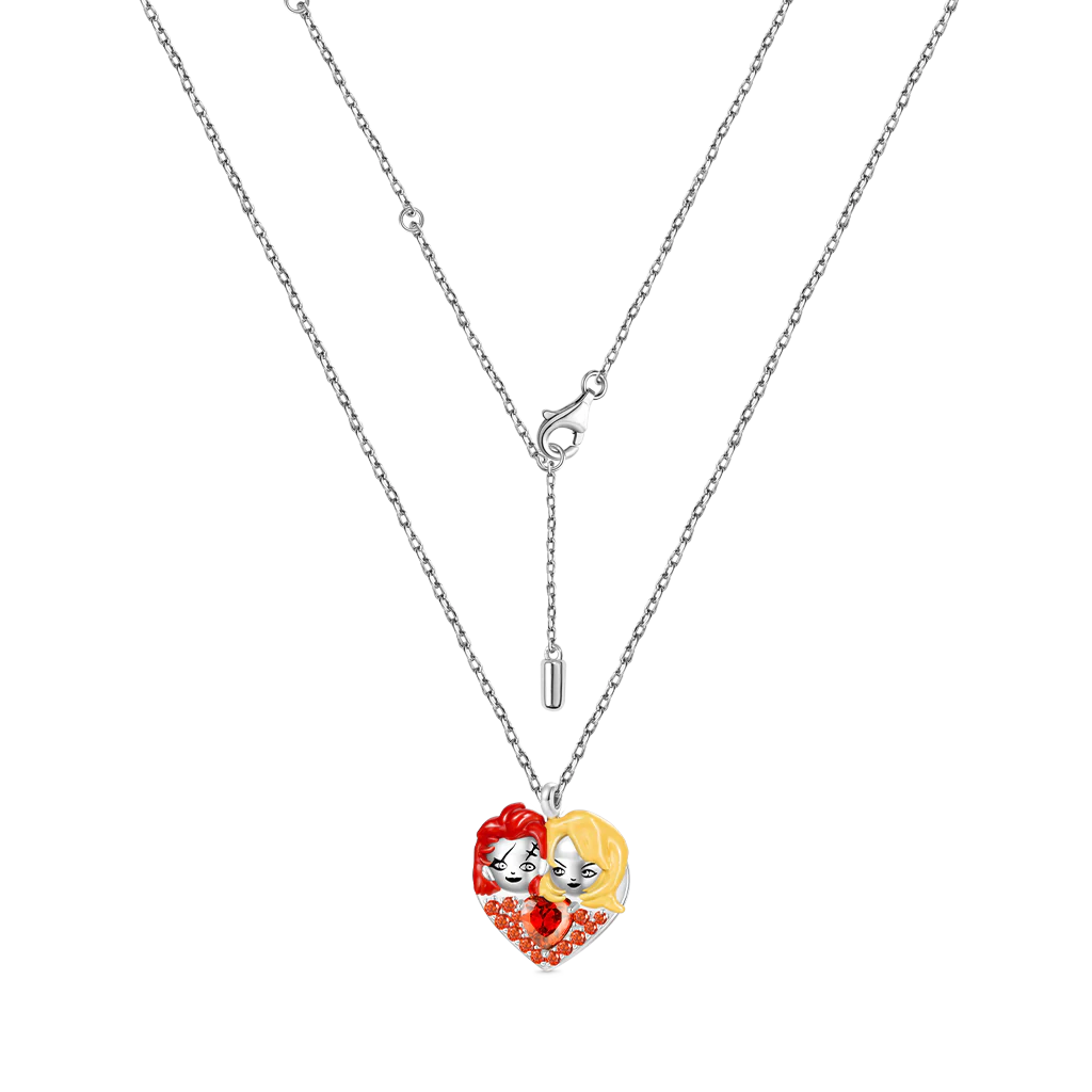 Gnoce Shinny “Til Death Do Us Part” Chucky & Tiff Heart Necklace - Image 3