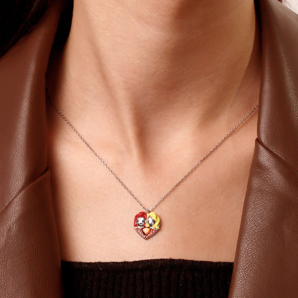 Gnoce Shinny “Til Death Do Us Part” Chucky & Tiff Heart Necklace - Image 5