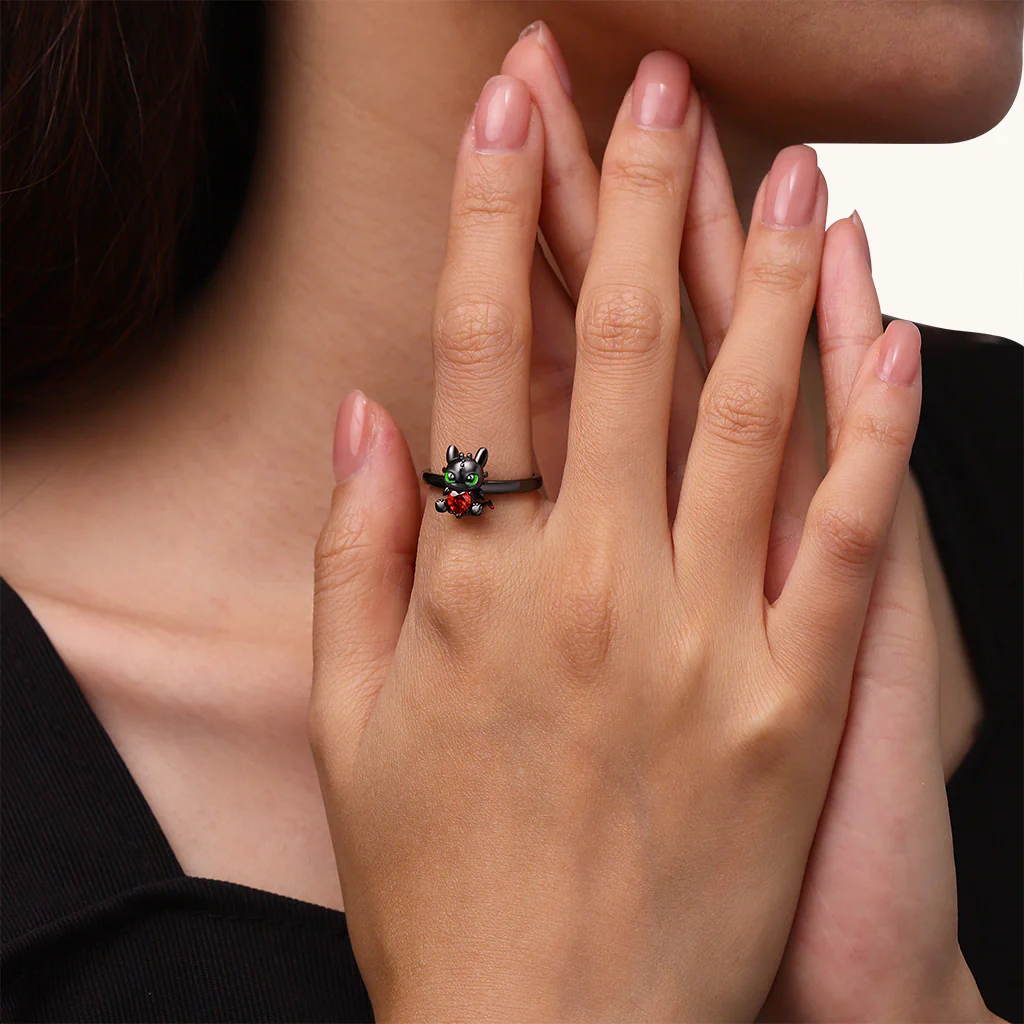 Gnoce How to Train Your Dragon Toothless Embraces Heart Ring - Image 3