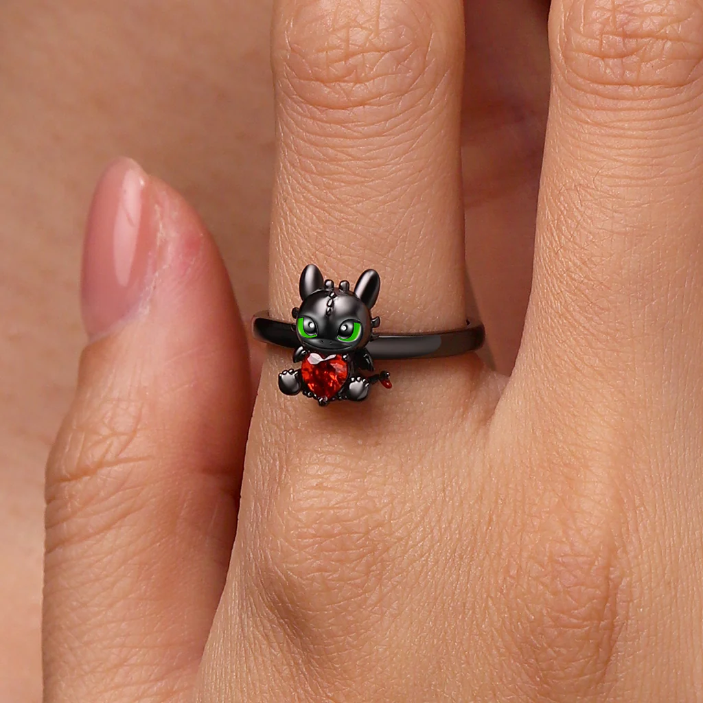 Gnoce How to Train Your Dragon Toothless Embraces Heart Ring - Image 4