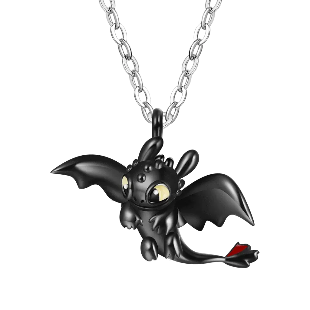 Gnoce How to Train Your Dragon Toothless Flapping Wings Necklace